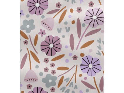 Teplákovina - Květy Melissa | Švadlenka Madlenka