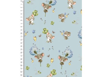 Úplet – Úplet -Myška na modré - 0,4 Švadlenka Madlenka