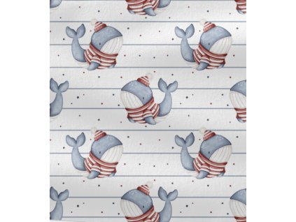 Teplákovina - Velryby Walli | Švadlenka Madlenka