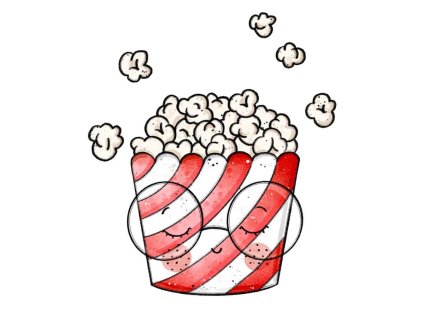 Nažehlovačka Popcorn s brýlemi (klučičí verze)