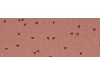 Mušelín - Červená srdíčka | Švadlenka Madlenka