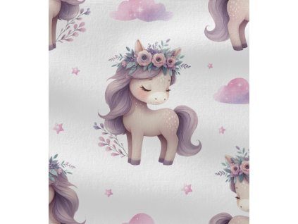 Teplákovina - Koník s obláčky | Švadlenka Madlenka