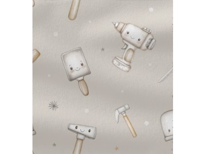 Teplákovina - Nářadí taupe | Švadlenka Madlenka