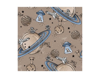 Teplákovina - Galaxie | Švadlenka Madlenka