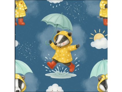 Softshell -  jezevec v dešti | Švadlenka Madlenka