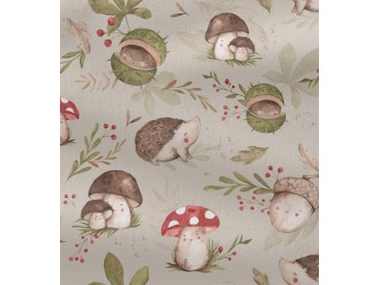 Úplet – Žebrovaný úplet - Ježek s kaštany Švadlenka Madlenka