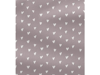 Teplákovina - Srdíčka lila | Švadlenka Madlenka