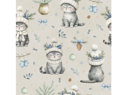 Úplet -  Vánoční kočička | Švadlenka Madlenka