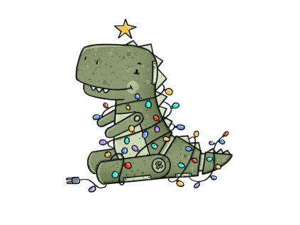 Nažehlovačka Vánoční Dino Zelený