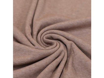 Úplet – Žebrovaný úplet - Melange Kakao Švadlenka Madlenka