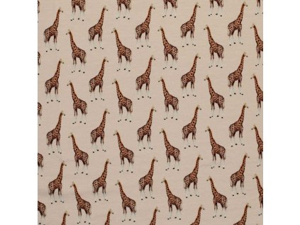 French Terry Loop Fabric Giraffes 1 1800x1800