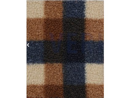 Látka – Teddy - hnědá kostka Švadlenka Madlenka