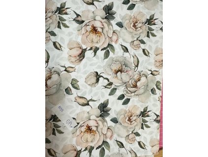 Teplákovina - Bílá růže | Švadlenka Madlenka