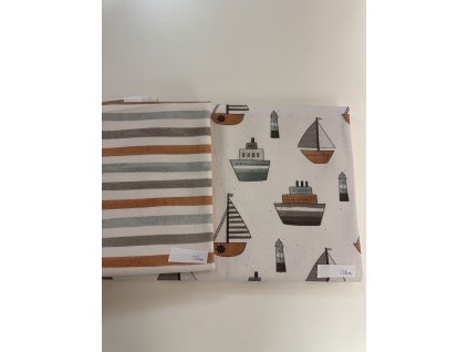 Balíček - Úplet - Lodičky a proužky - 2 ks