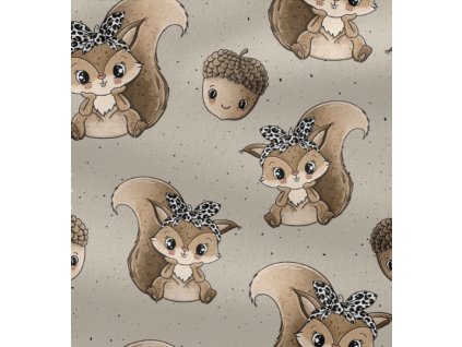 Úplet -  Veverka a žalud – úplet | Švadlenka Madlenka