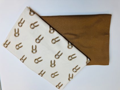 Balíček -  Zajíci na ecru    - 2 ks