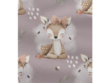 Softshell - Srnečka s mašlí | Švadlenka Madlenka