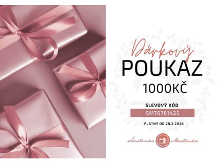 Dárkový poukaz 1000Kč | Švadlenka Madlenka