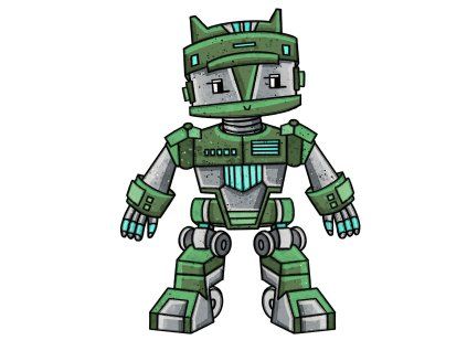 Nažehlovačka Zelený robot