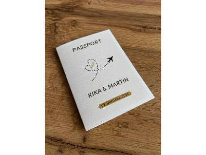 Svadobné oznámenie Passport