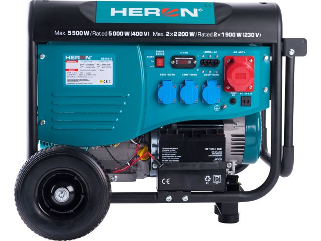 Elektrocentrála HERON benzínová 15HP/5,0kW 3 fáze