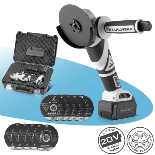 Aku úhlová bruska AWS-20 125 mm 20V/4Ah