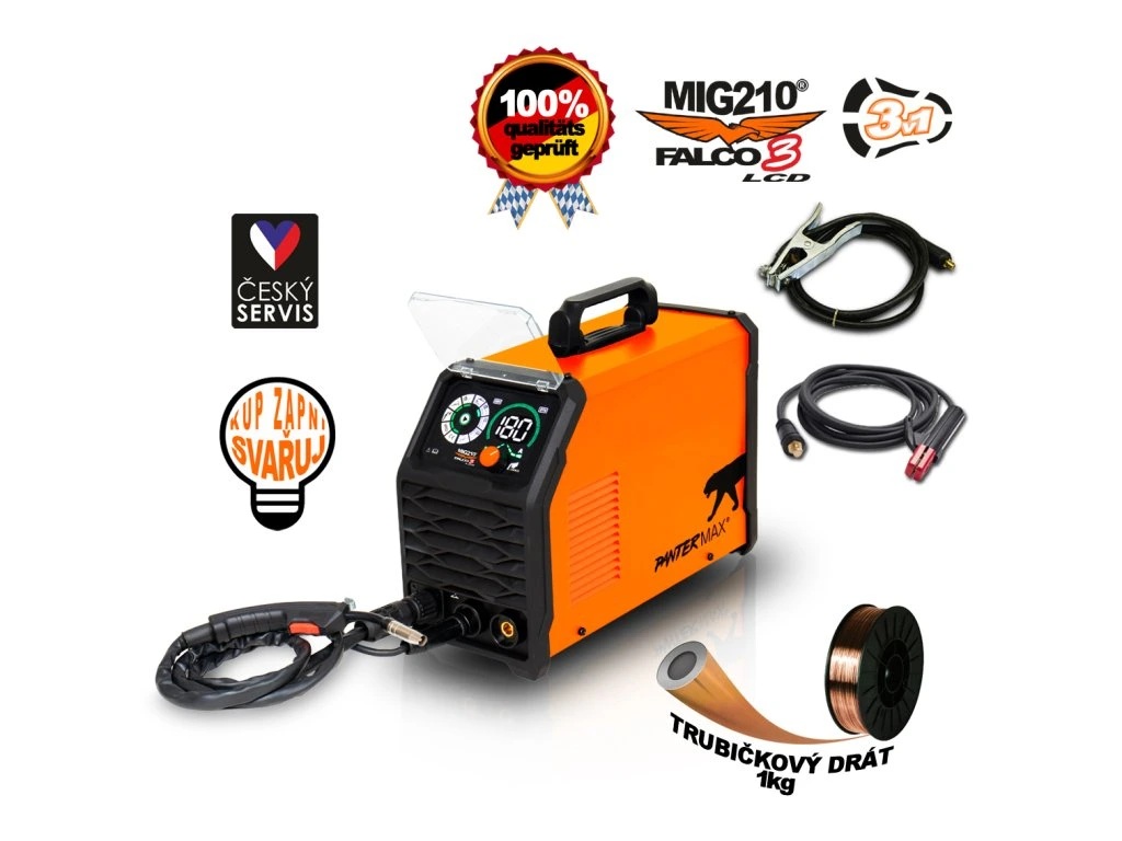 Invertorová zváračka MIG 210 Falco 3 LCD pre MIG a MMA