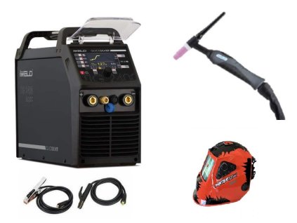 Svářečka TIG 2400 AC/DC HF PULZ PFC pro TIG a MMA - výhodný SET