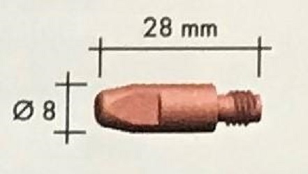 Abicor Binzel Náhradní díly pro svářecí hořák CO2 150A a 250A Díl hořáku CO2 150A a 250A: 140.0177 Průvlak M6 0,9 140.0177