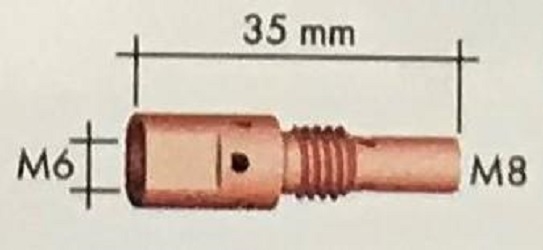 Abicor Binzel Náhradní díly pro svářecí hořák CO2 150A a 250A Díl hořáku CO2 150A a 250A: 002.0078 Mezikus - držák pro MB15 002.0078