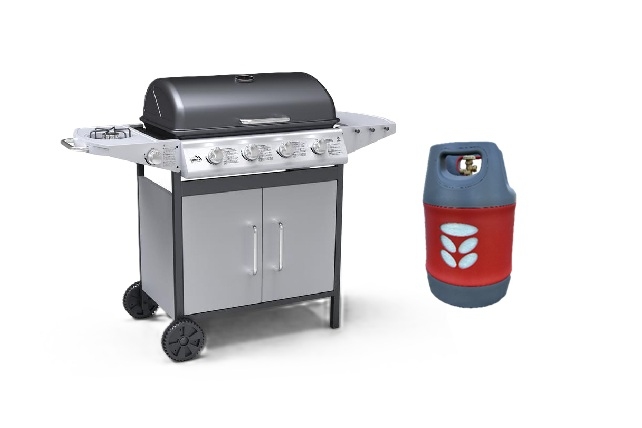 Compass Gril MASTER CHEEF plynový pojízdný výhodný SET Set grilu: SETG3 - Gril + lahev kompozit 7,5 kg 99BB004
