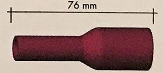 Abicor Binzel Náhradní díly pro svářecí hořáky TIG 17, 18 a 26 A Díl hořáku TIG 17, 18 a 26A: 701.0116 Hubice keramická standard č.6 dlouhá 701.0116