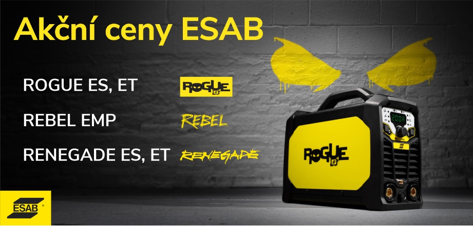 Atraktivní ceny ESAB ROGUE, REBEL, RENEGADE