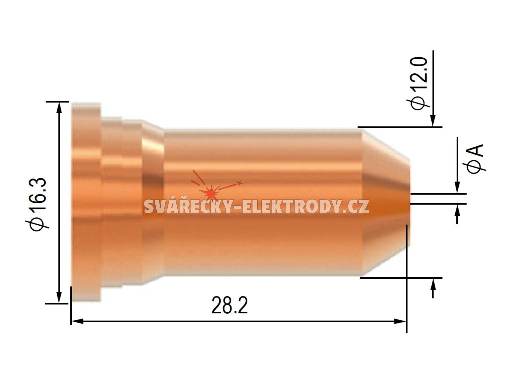 Dýza Parker SCP 120 - 1,4 mm - pro řezání s odstupem