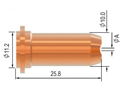 Dýza SCP 40/60, PT-60 - dlouhá s drážkami - 0,9 mm