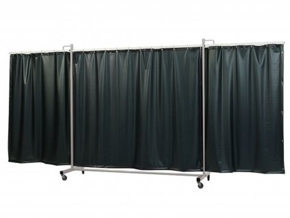 Svařovací zástěna CEPRO Robusto Triptych XL 435 cm Green 9 - výplň záclona