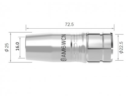 Plynová hubice ARC M6W - kónická - délka 72,5 mm