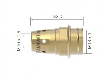 Mezikus ARC M6W - M10/M13/32 mosaz