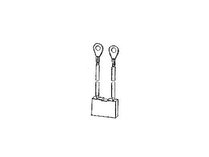 Uhlík (1ks) pro vysokozdvižné vozíky (6,3 x 27 x 19 mm), typ 104