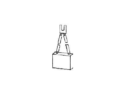 Uhlík (1ks) pro vysokozdvižné vozíky (12,5 x 32 x 25 mm), typ 23
