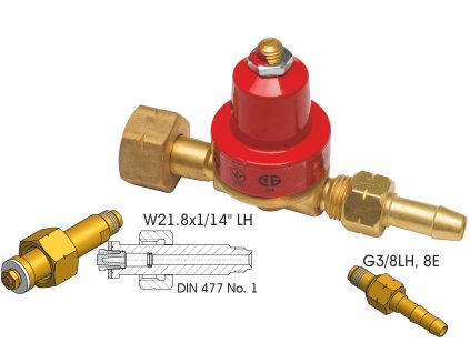010.000.04 Redukční ventil PROPAN, RP 25 DM 10 mini