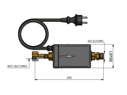 Ohřev plynu GVW 250Wat
