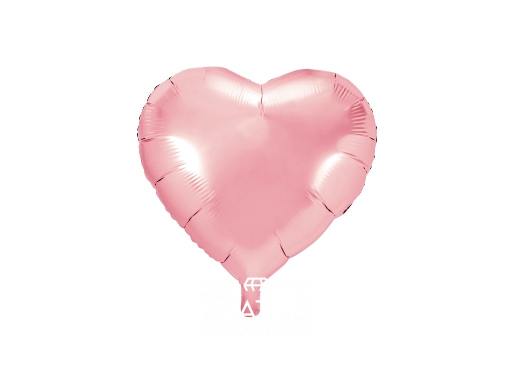 Foliový balónek srdce 45 cm světle růžový