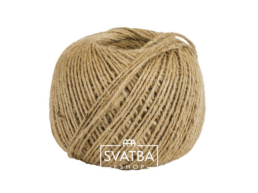 Jutový provázek přírodní 200 g - jutový motouz výroba dekorací na vintage svatbu