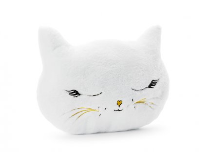 Plyšový polštářek kočička 42 x 32 cm - plyšový dárek pro radost