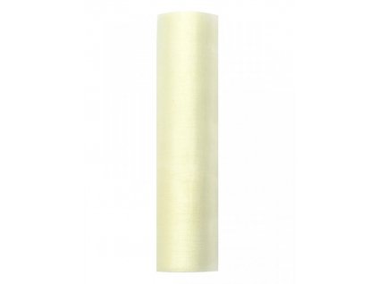 Partydeco organza 16 cm x 9 m ivory