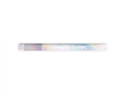 Partydeco svatební vystřelovací konfety iridiscentní 60 cm