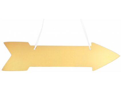 Šipka zlatá metalická se stuhou 43 x 10.8 x 17 cm