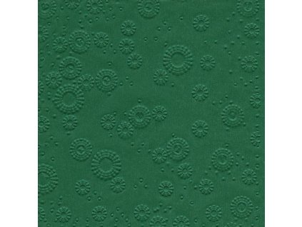 Ubrousky vytlačované smaragdově zelené 16 ks - ubrousek s vytlačeným dekorem Forest green