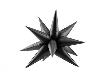 Foliový balónek 3D hvězda 70 cm černá